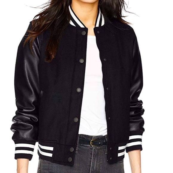 Levi's Jackets & Blazers - LEVIS | Mixed Media Varsity Bomber Jacket